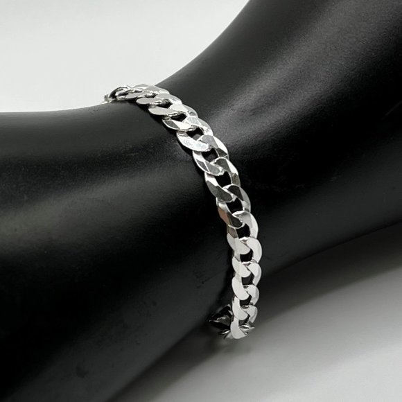 Mens Thick Miami Cuban Curb Chain Bracelet - 8.5" HEAVY - 925 Italy - Picture 4 of 5